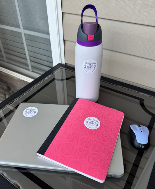 Step Sisters Sticker – Sisterhood Walking Club Decal | Water Bottle, Laptop & Journal Sticker