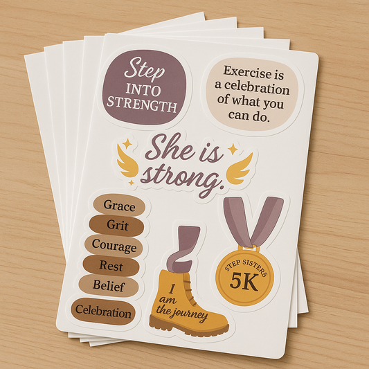 * Step Into Strength: Sticker Pack (7-Sheet Journal Companion Set)